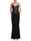 Herve Leger The Violet Bandage Bodice Gown In Black Foil