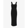Herve Leger Womens Black The Alessia Cut-out Stretch-knitted Gown In Black