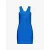 Herve Leger Womens Bright Blue The Elise Sleeveless Stretch-knitted Mini Dress Xs In Blue