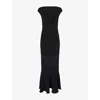 Herve Leger Womens Camila Sleeveless Stretch-woven Gown Met Black