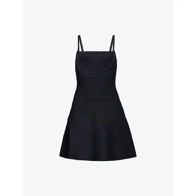 Herve Leger Womens Milly Stretch-woven Mini Dress Midnight