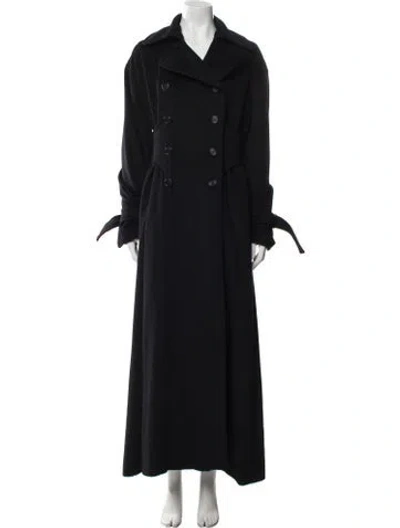 Pre-owned Herve Leger Wool Coat In Black