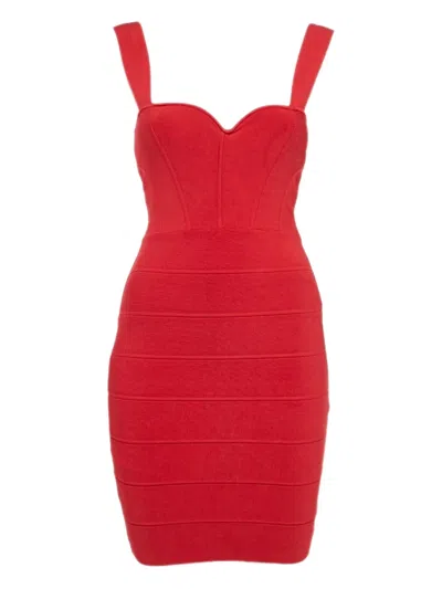 Pre-owned Herve Leger X Julia Restoin Roitfeld Rio Sweetheart Mini Dress