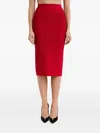 Herve Leger Zip Midi Pencil Skirt In Red