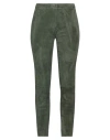 Herwarth's Woman Pants Military Green Size 12 Lambskin In Green