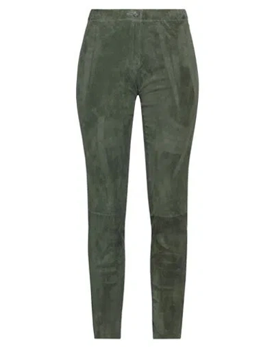 Herwarth's Woman Pants Military Green Size 12 Lambskin