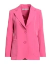 Herzensangelegenheit Woman Blazer Fuchsia Size 14 Polyester, Elastane In Pink