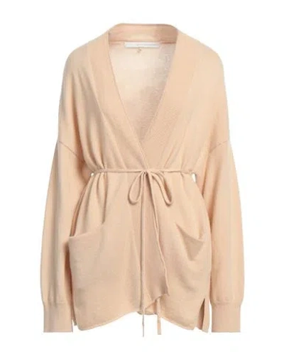 Herzensangelegenheit Woman Cardigan Beige Size 16 Cashmere