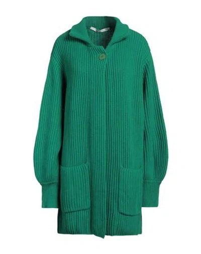 Herzensangelegenheit Woman Cardigan Green Size 14 Wool, Cashmere