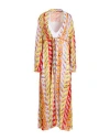 Herzensangelegenheit Woman Maxi Dress Yellow Size 12 Viscose In Multi