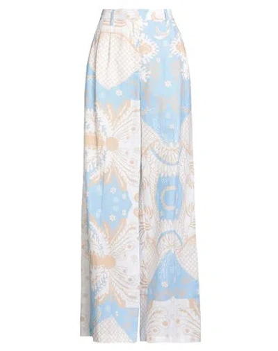 Herzensangelegenheit Woman Pants Azure Size 6 Linen, Cotton In Blue