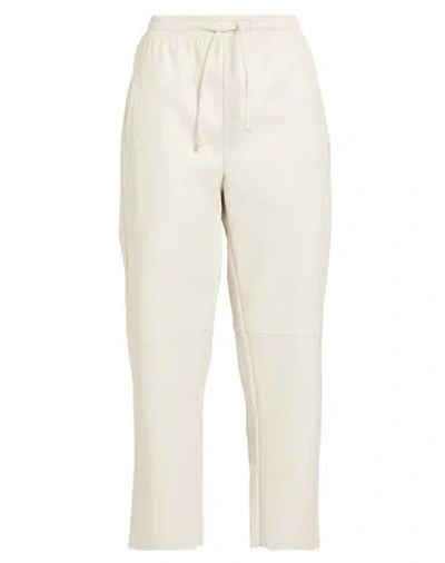 Herzensangelegenheit Woman Pants Cream Size 16 Polyurethane, Polyester In White
