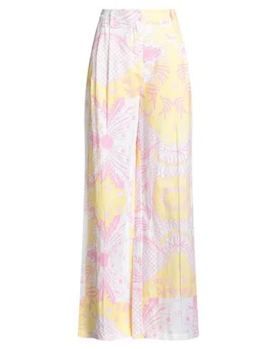 Herzensangelegenheit Woman Pants Pink Size 6 Linen, Cotton