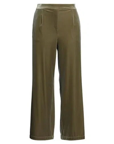 Herzensangelegenheit Woman Pants Sage Green Size 16 Polyester, Elastane