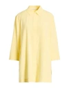 Herzensangelegenheit Woman Shirt Yellow Size 10 Silk, Elastane In Yellow