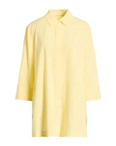Herzensangelegenheit Woman Shirt Yellow Size 10 Silk, Elastane