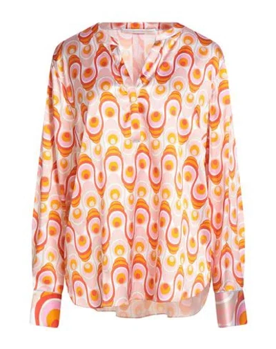 Herzensangelegenheit Woman Top Orange Size 14 Silk, Elastane