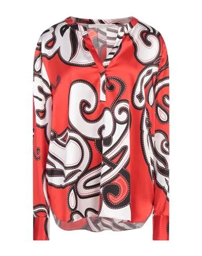 Herzensangelegenheit Woman Top Red Size 14 Silk, Elastane