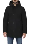 Hèskimo Heskimo - Long With Hood. Softshell Bonded Bottoni Metal He544015 Blue