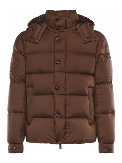 Hèskimo Logo Down Jacket In Brown