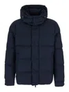 Hèskimo Quilted Technical Fabric Down Jacket In Blue