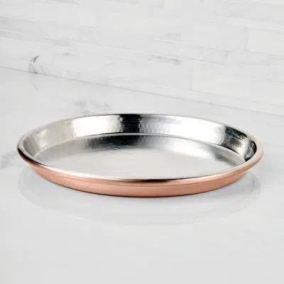 Hestan ® Artisans Hammered Italian Copper Focaccia Di'recco Pan, 12.6-inch In Pink