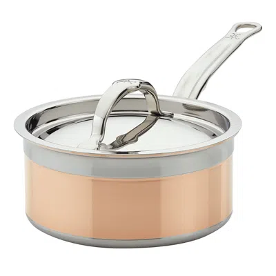 Hestan Copperbond 1.5-qt Covered Saucepan In Brown