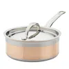 Hestan Copperbond 1.5-qt Covered Saucepan In Brown