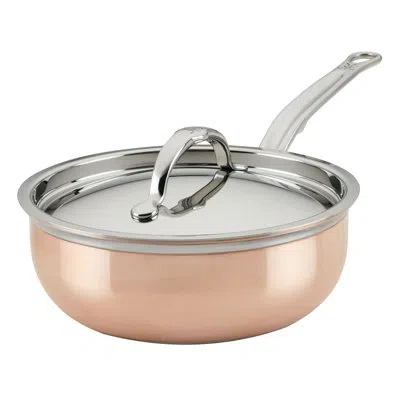 Hestan Copperbond 2qt Covered Saucier In Copper;orange