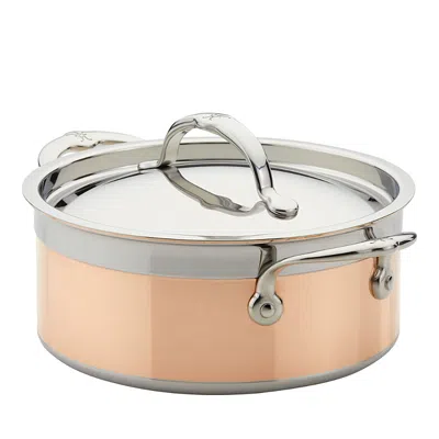 HESTAN COPPERBOND 3-QUART INDUCTION COPPER SOUP POT WITH LID