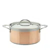 Hestan Copper 6 Qt Stockpot In Brown