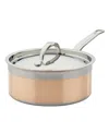 Hestan Copperbond 3-qt Covered Saucepan In Copper