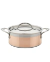 Hestan Copperbond Copper Induction 3-quart Covered Soup Pot In Copper