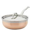 HESTAN COPPERBOND COPPER INDUCTION 3.5-QUART COVERED ESSENTIAL PAN WITH HELPER HANDLE