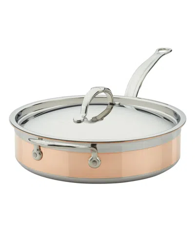 HESTAN COPPERBOND COPPER INDUCTION 3.5-QUART COVERED SAUTE WITH HELPER HANDLE