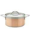 HESTAN COPPERBOND COPPER INDUCTION 6-QUART COVERED STOCK POT