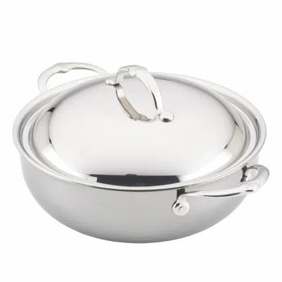 Hestan Nanobond 5 Qt Dutch Oven W/ Dome Lid In Silver;gray