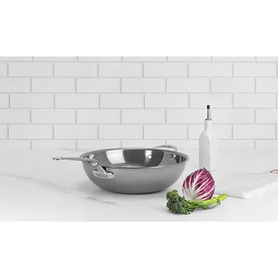 Hestan Nanobond Molecular Titanium Stainless Steel Chef's Pan In Silver