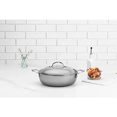 Hestan Nanobond Molecular Titanium Stainless Steel 5 Qt. Dutch Oven & Lid In Silver