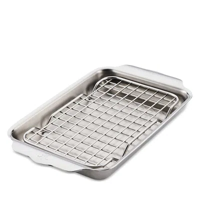 Hestan Ovenbond Tri Ply Clad Stainless Steel Eighth Sheet Pan With Rack In Silver