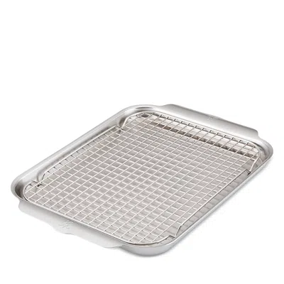 Hestan Ovenbond Tri Ply Clad Stainless Steel Medium Sheet Pan With Rack In Silver