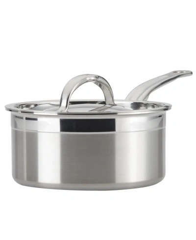 Hestan Probond Clad Stainless Steel 1.5-quart Covered Saucepan In Silver