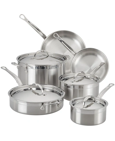 Hestan Probond Clad Stainless Steel 10-piece Set In Silver