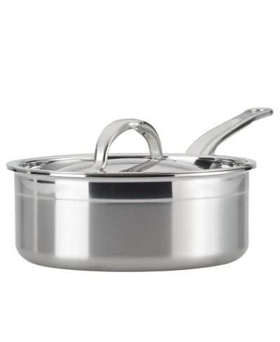Hestan Probond Clad Stainless Steel 2-quart Covered Saucepan In Silver