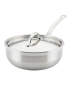 HESTAN PROBOND CLAD STAINLESS STEEL 3.5-QUART COVERED ESSENTIAL PAN