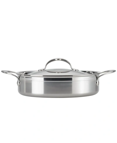 Hestan Probond Clad Stainless Steel 3.5-quart Covered Sauteuse In Silver
