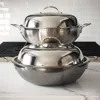 Hestan Probond 14 Forged Stainless Steel Wok & Lid In Silver