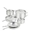 Hestan Probond Luxe 10 Piece Professional Clad Stainless Steel Cookware Set In Metallic