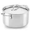 Hestan Probond Luxe 12-qt. Polished Professional Clad Stainless Steel Stock Pot With Lid In Silver