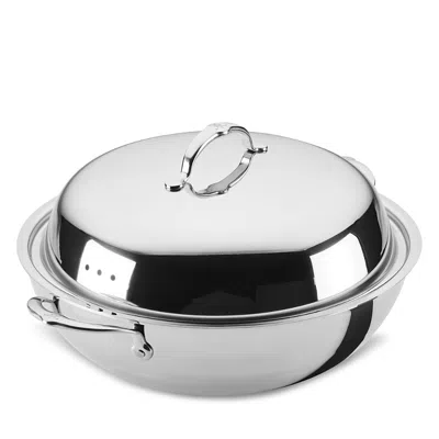 Hestan Probond Luxe 14 Professional Clad Stainless Steel Wok With Dome Lid In Silver